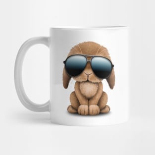 Cute Baby Bunny Wearing Sunglasses Mug